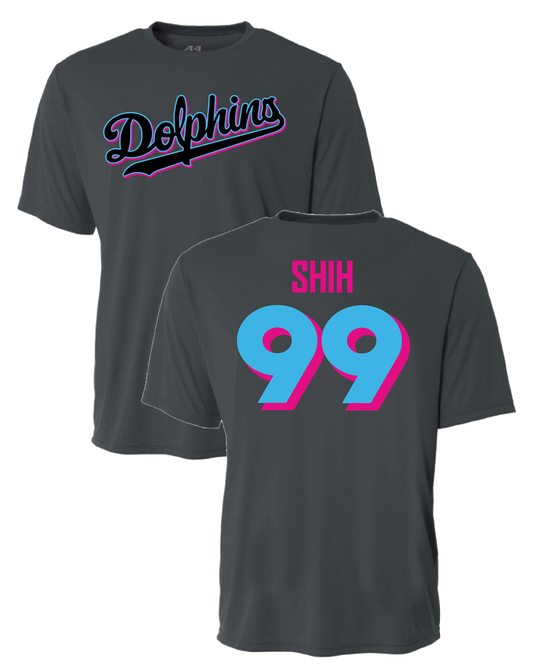 Dolphins - Button Down Jersey (Black)