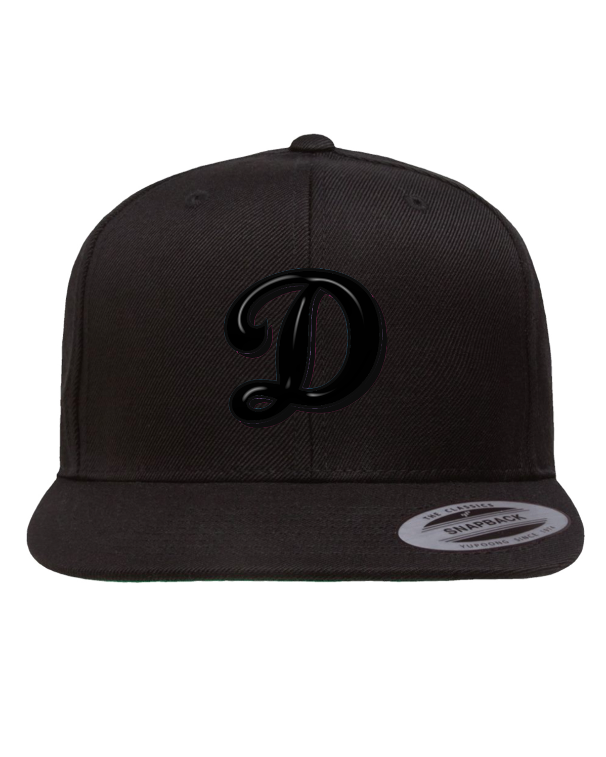 Dolphins Premium Flat Bill Snapback Cap Black Logo