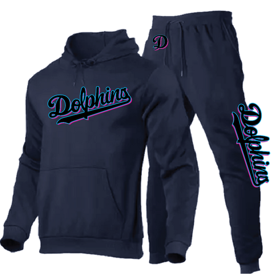 Dolphins Sweatsuit Combo - Youth and Adult (Navy)
