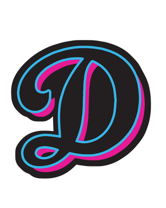 Dolphins D Stickers - Die Cut 2